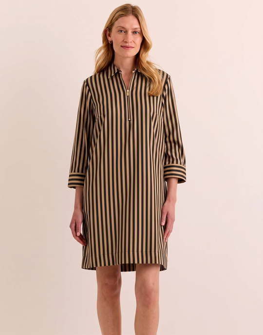 Alessa 3/4 Sleeve Classic Stripe Dress