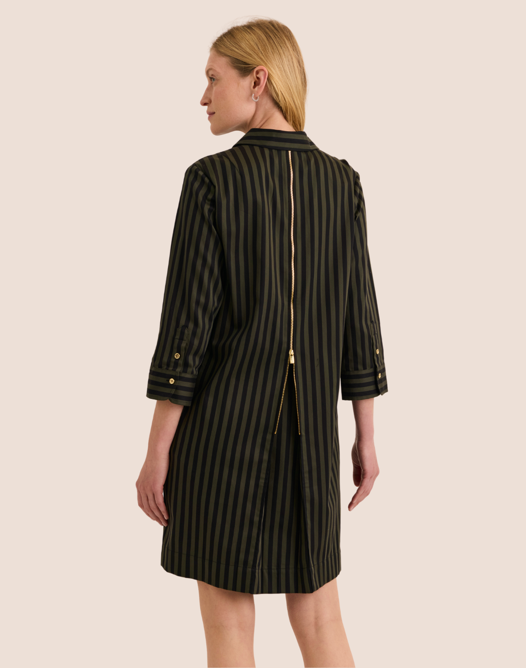 Alessa 3/4 Sleeve Classic Stripe Dress