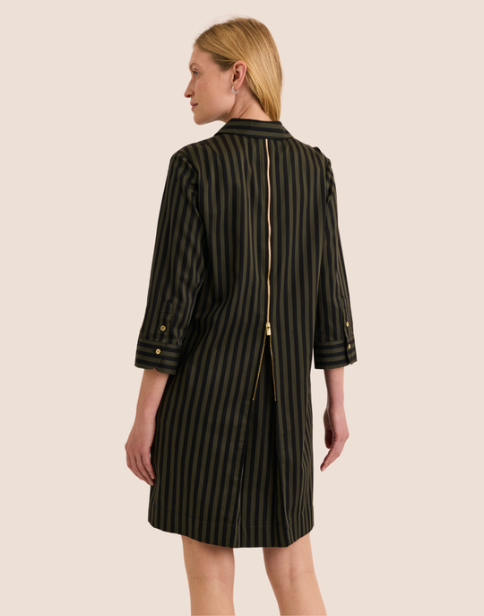 Alessa 3/4 Sleeve Classic Stripe Dress