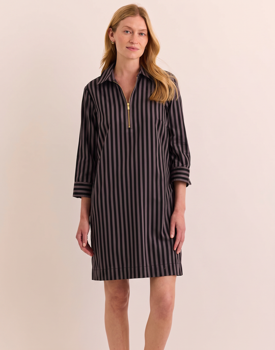 Alessa 3/4 Sleeve Classic Stripe Dress