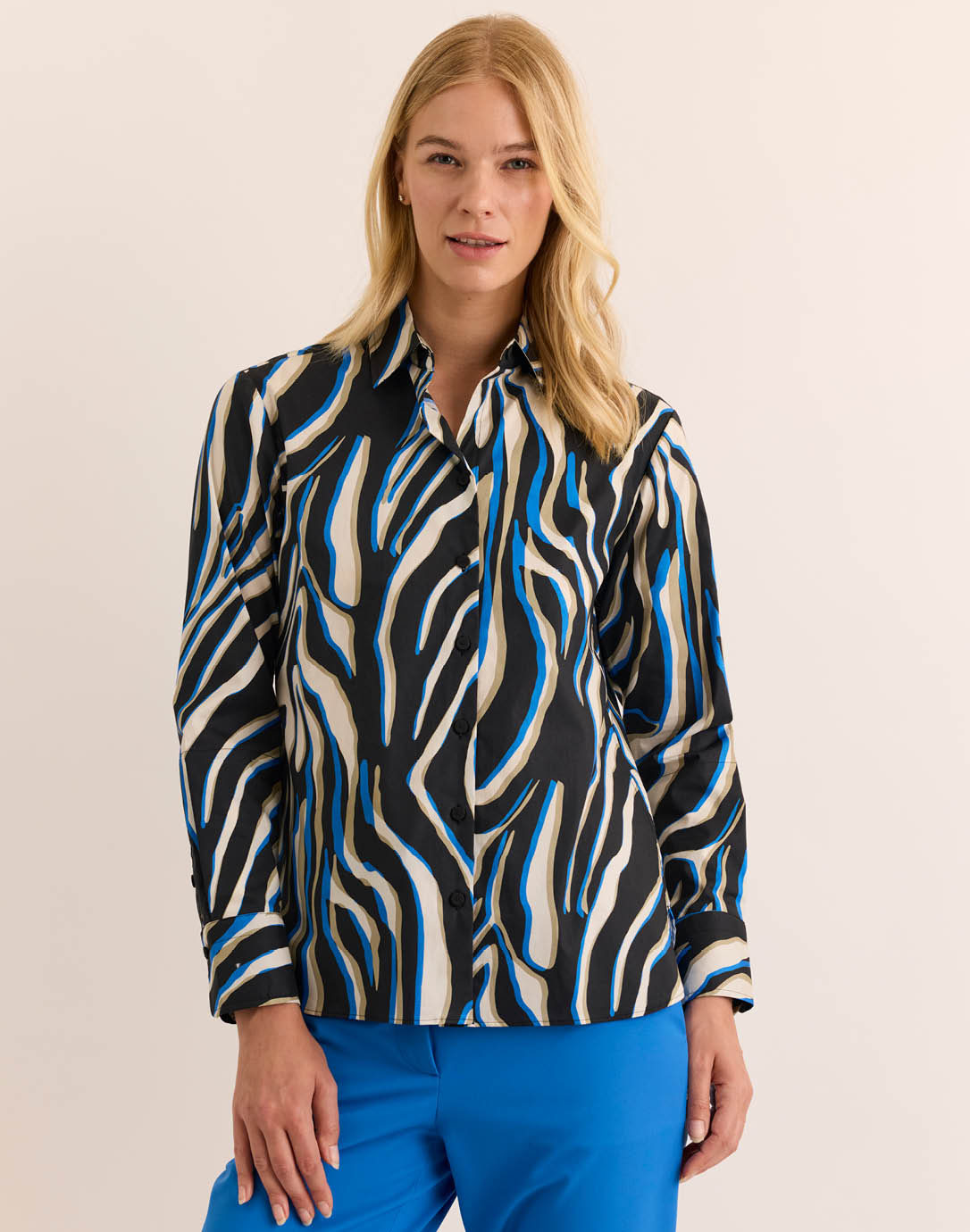 トップス Element Baselayar Long Sleeve Shirt S Margot Long Sleeve Abstract Zebra Shirt – Hinson Wu