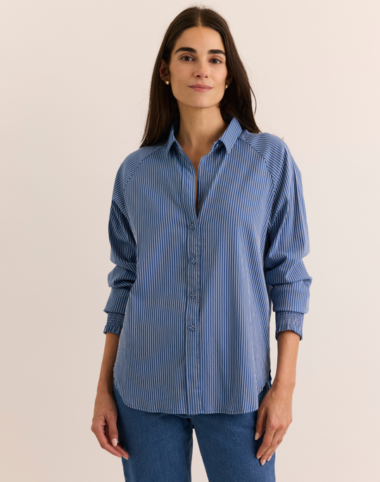 Sadie Long Sleeve Ribbon Stripe Shirt