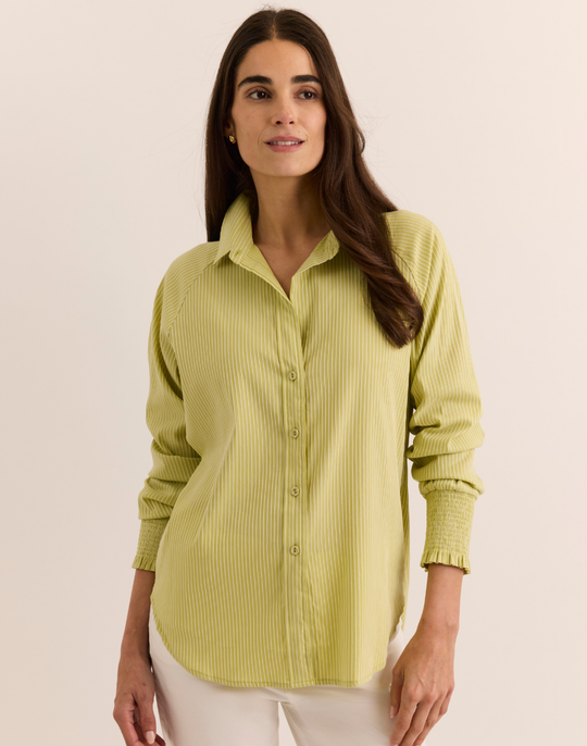Sadie Long Sleeve Ribbon Stripe Shirt