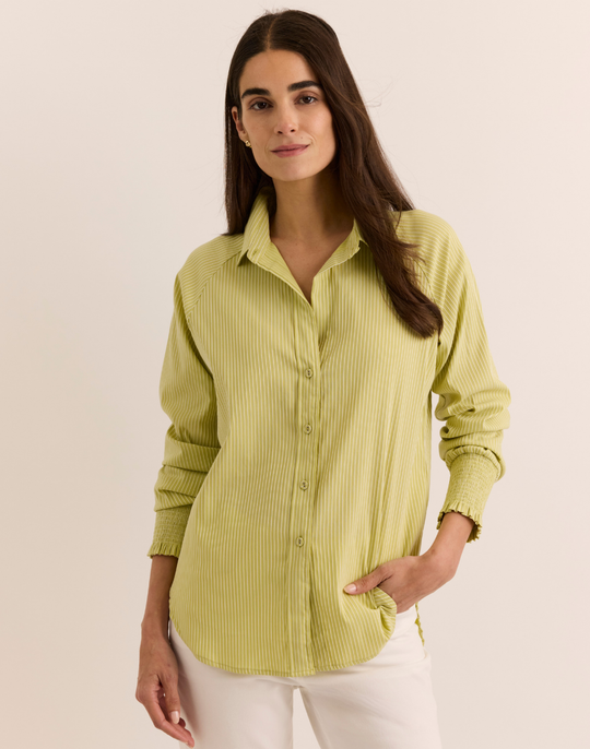 Sadie Long Sleeve Ribbon Stripe Shirt