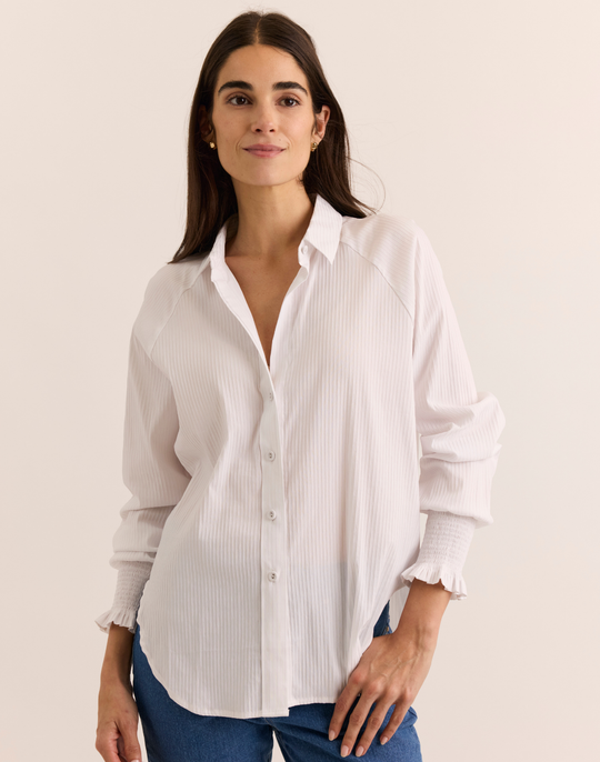 Sadie Long Sleeve Ribbon Stripe Shirt