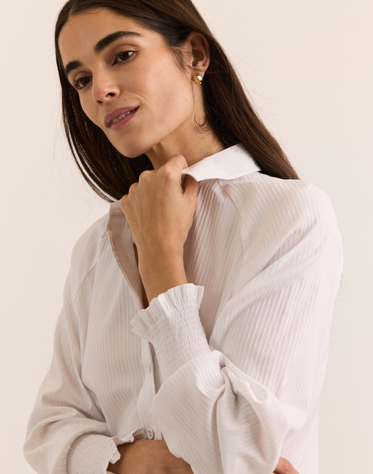 Sadie Long Sleeve Ribbon Stripe Shirt