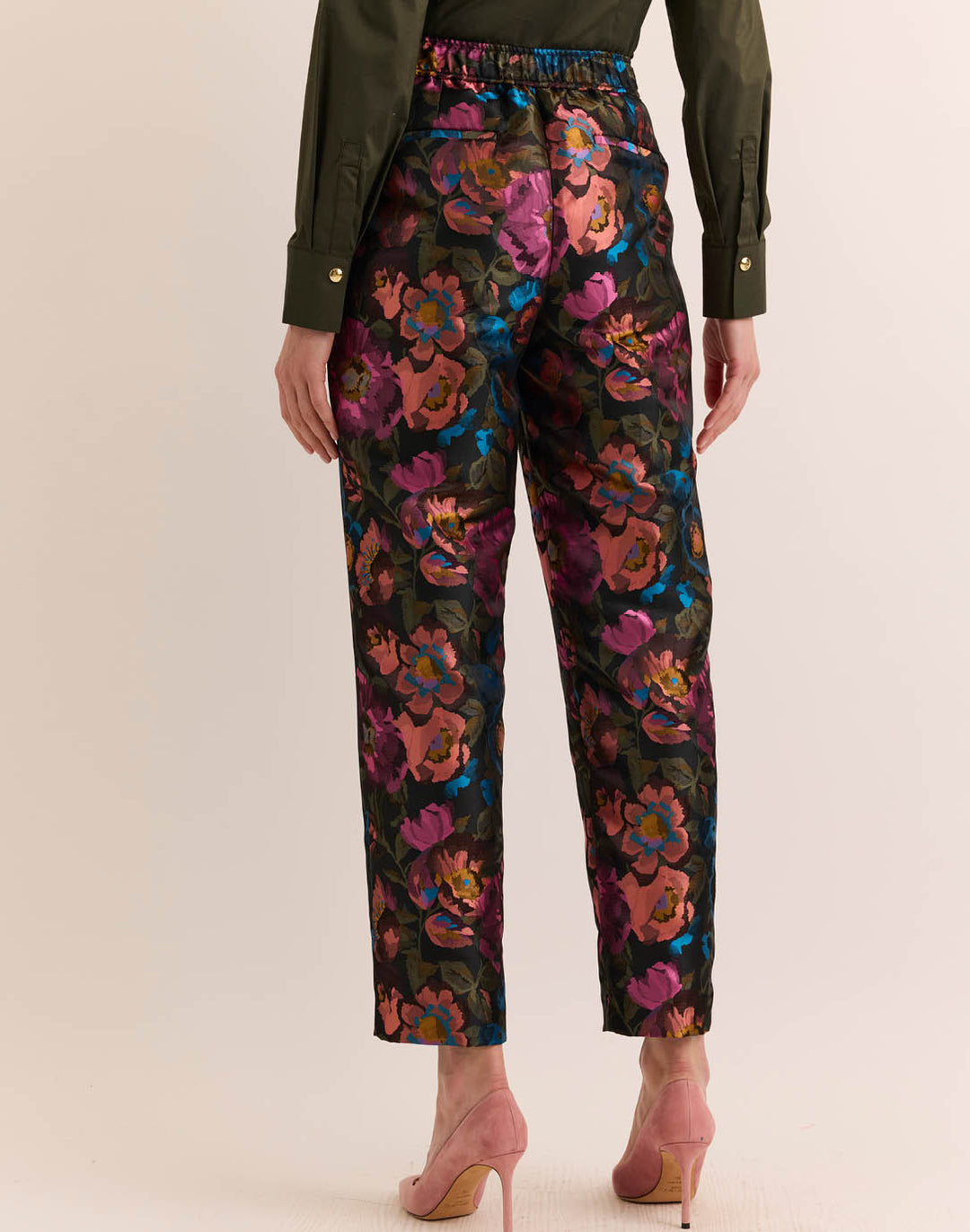 Jolene Floral Bouquet Jacquard Pant