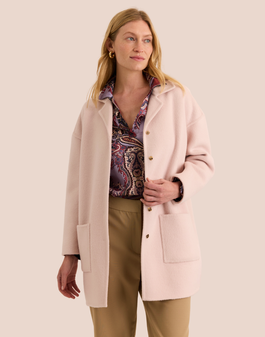 Luciana Long Sleeve Double Face Car Coat