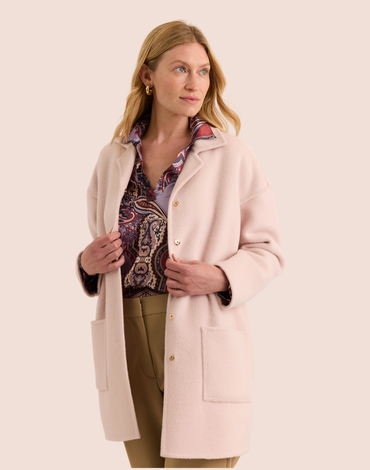 Luciana Long Sleeve Double Face Car Coat