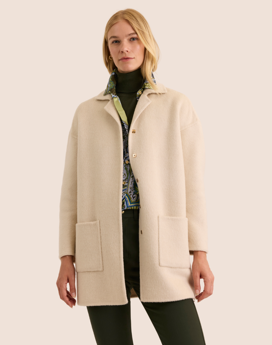 Luciana Long Sleeve Double Face Car Coat