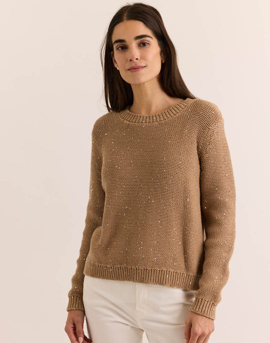 Queenie Long Sleeve Sequins Sweater