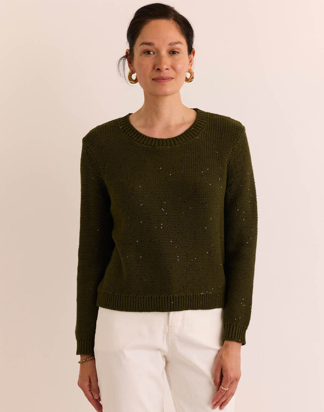 Queenie Long Sleeve Sequins Sweater