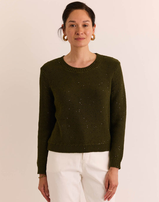 Queenie Long Sleeve Sequins Sweater