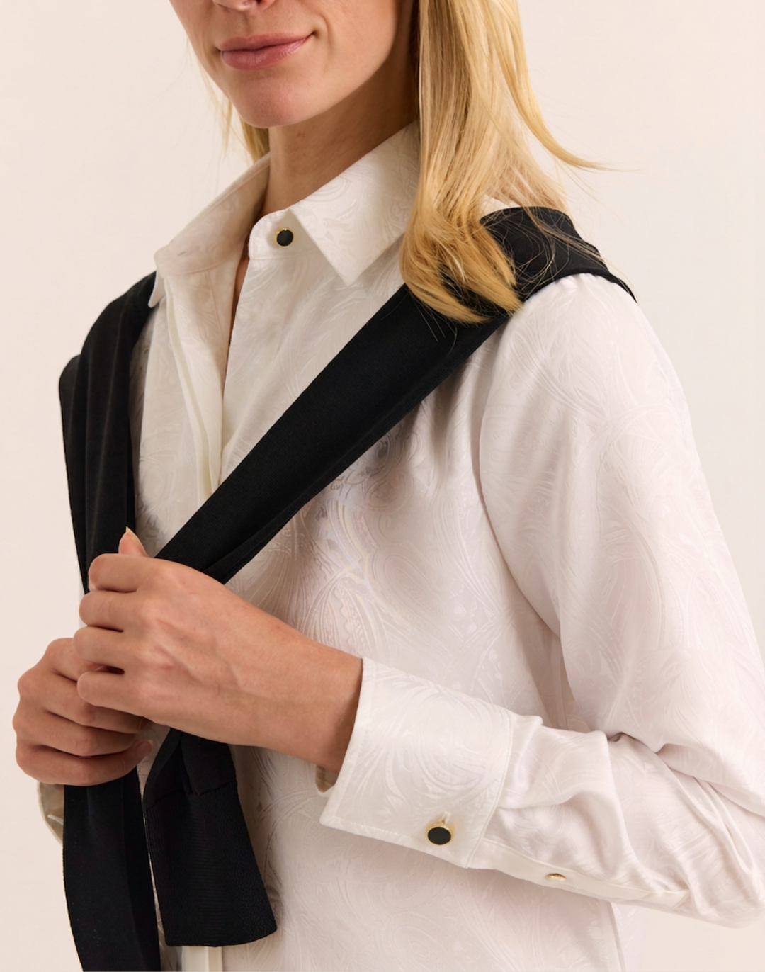 Margot Long Sleeve Paisley Jacquard Shirt