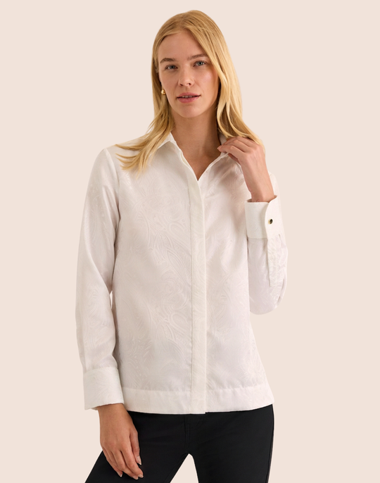 Margot Long Sleeve Paisley Jacquard Shirt