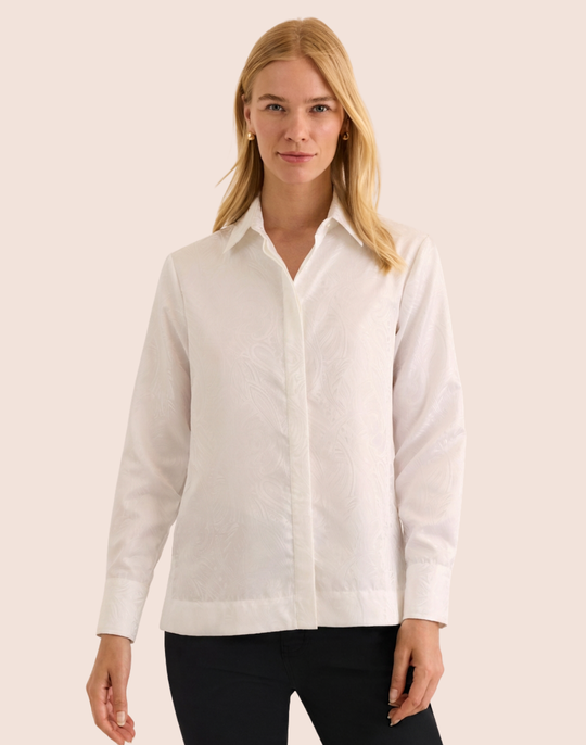 Margot Long Sleeve Paisley Jacquard Shirt