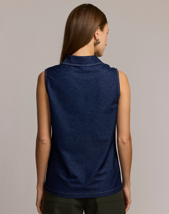 Jane Sleeveless Knit Denim Foundation Layer