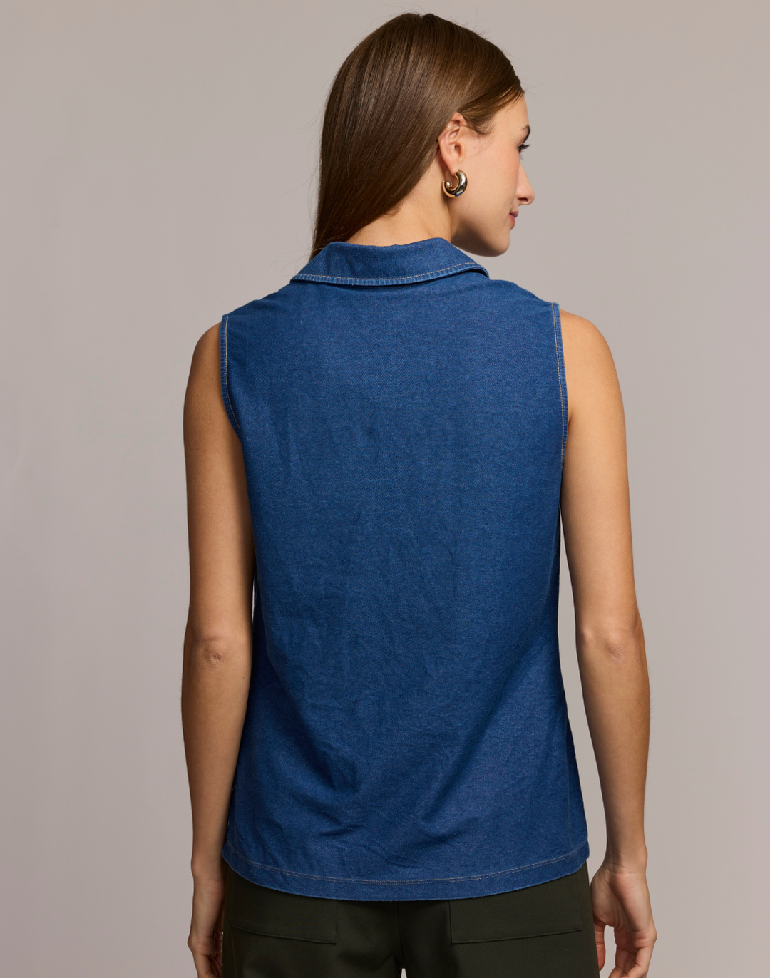 Jane Sleeveless Knit Denim Foundation Layer