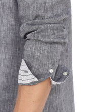 Load image into Gallery viewer, Hampton Men&#39;s Long Sleeve Luxe Linen Shirt In Graphite