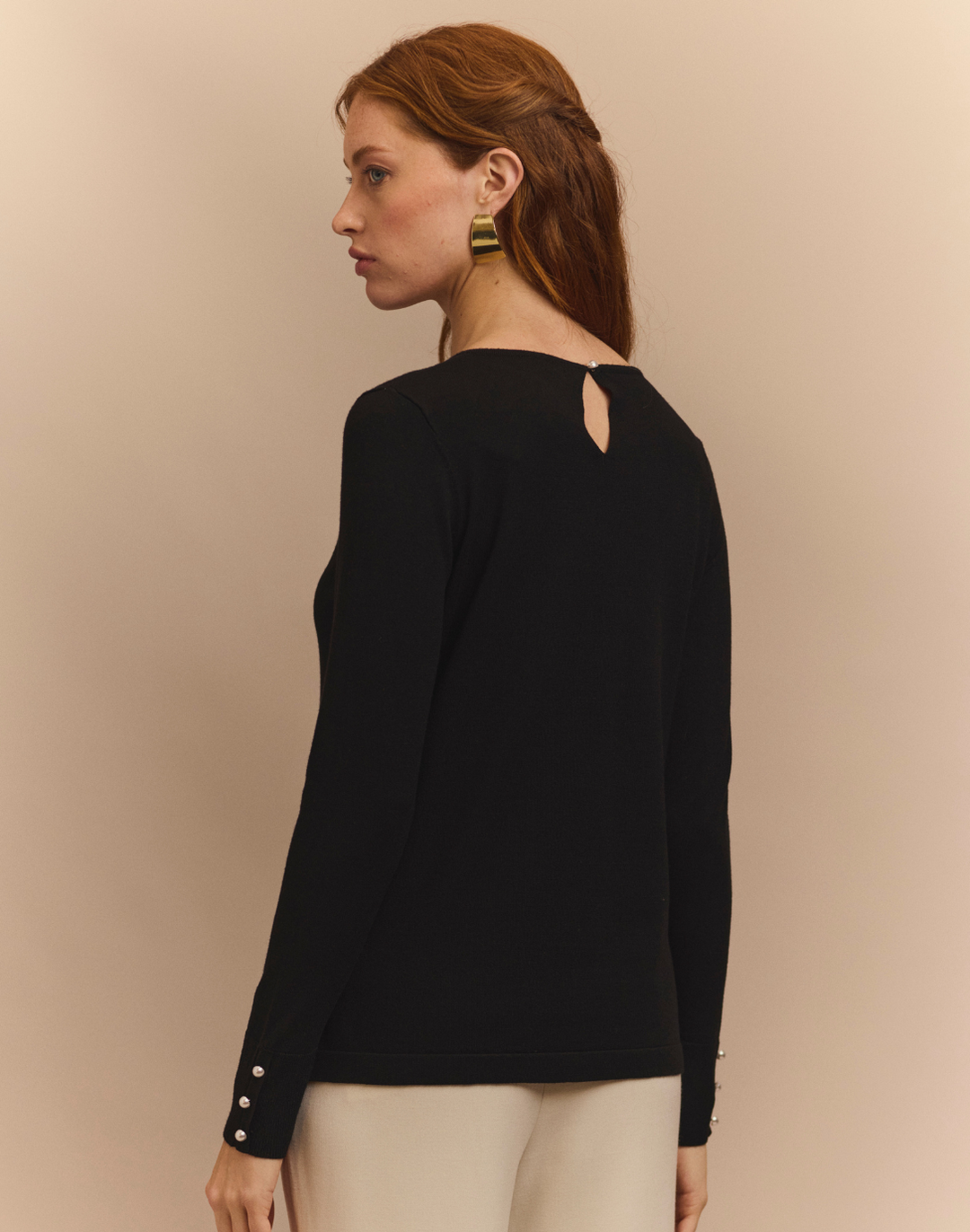 Margarita Long Sleeve Jewel Neck Sweater