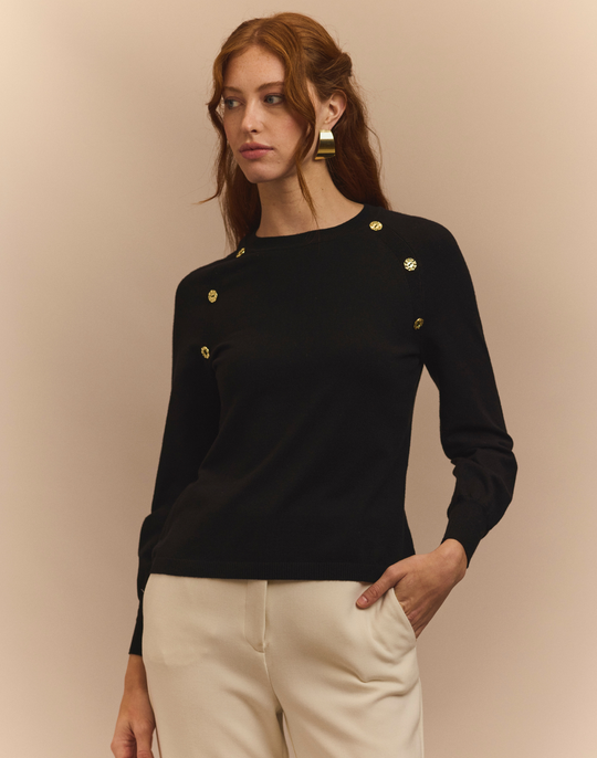 Kaye Long Raglan-Sleeve Sweater