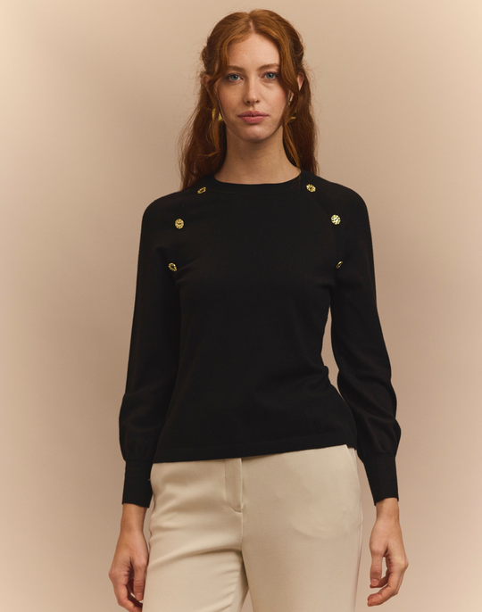 Kaye Long Raglan-Sleeve Sweater