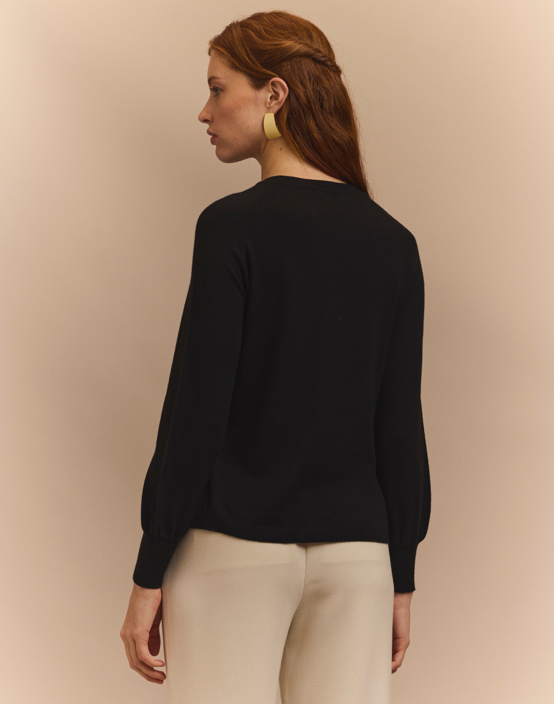 Kaye Long Raglan-Sleeve Sweater