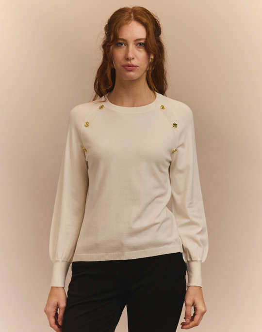 Kaye Long Raglan-Sleeve Sweater