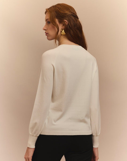 Kaye Long Raglan-Sleeve Sweater