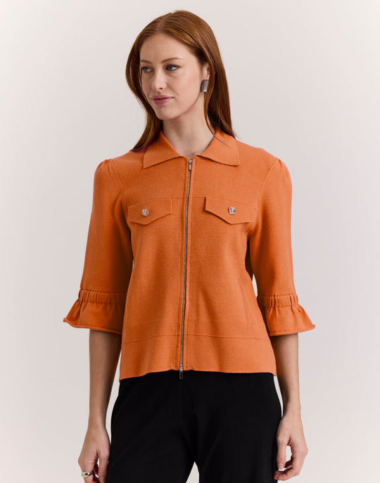 Gianna Elbow Sleeve Knit Jacket