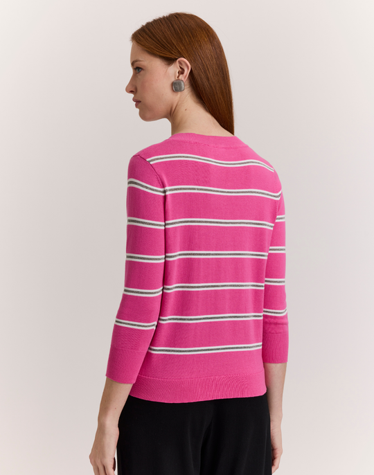 Stella 3/4 Sleeve Stripe Sweater