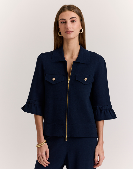 Gianna Elbow Sleeve Knit Jacket