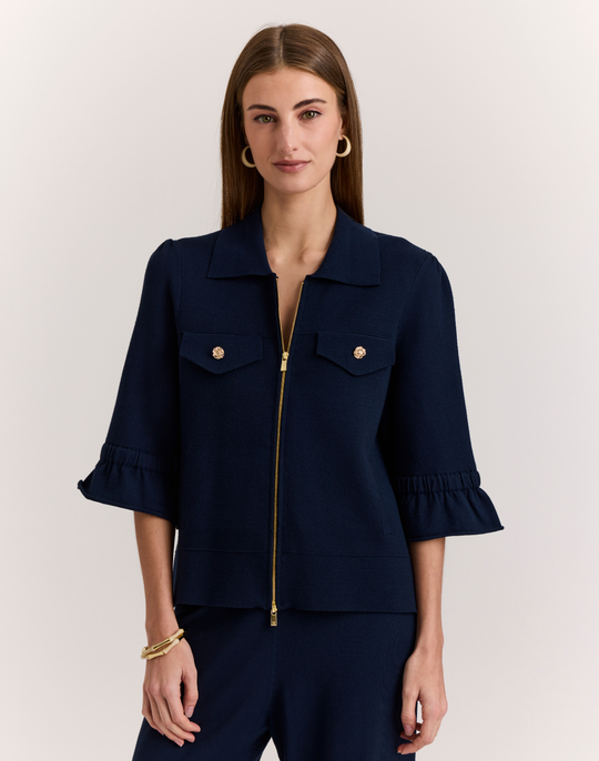 Gianna Elbow Sleeve Knit Jacket