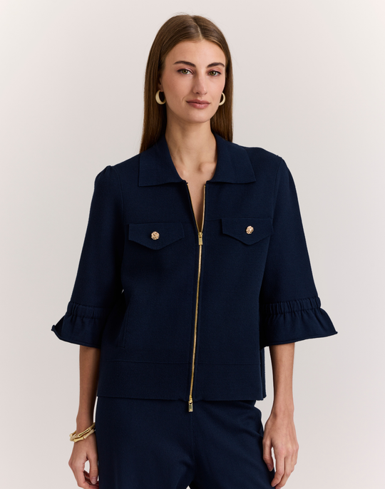 Gianna Elbow Sleeve Knit Jacket