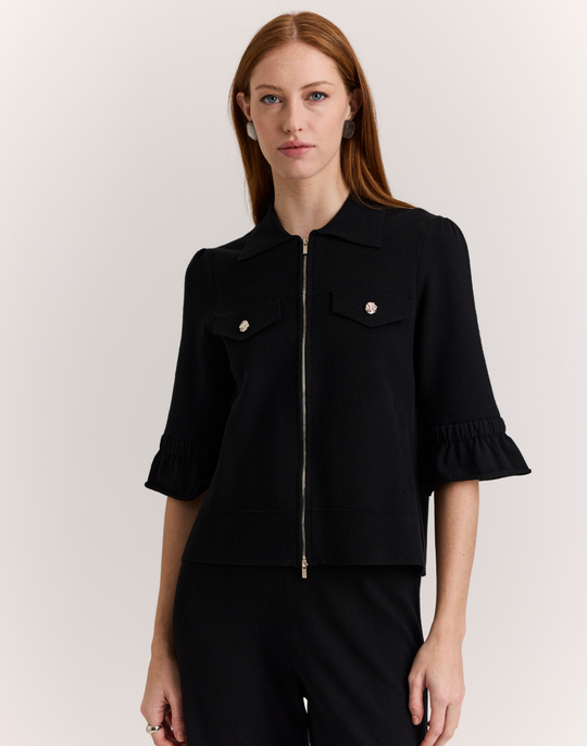 Gianna Elbow Sleeve Knit Jacket