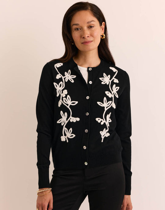 Kaylee Long Sleeve Embroidery Cardigan