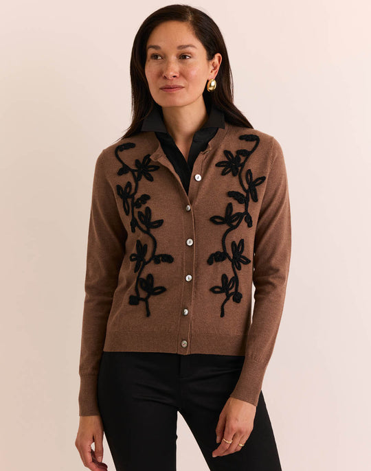 Kaylee Long Sleeve Embroidery Cardigan