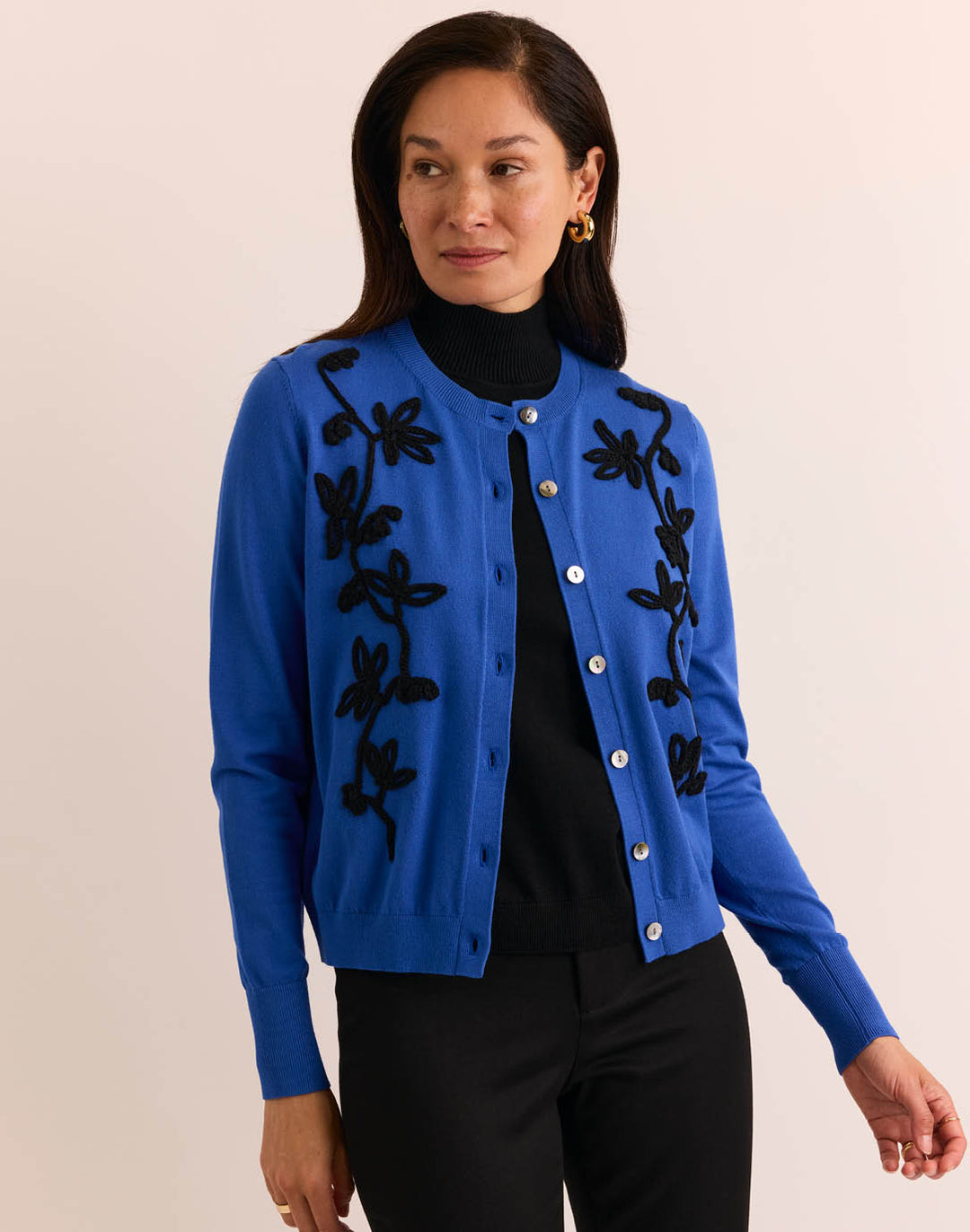 Kaylee Long Sleeve Embroidery Cardigan