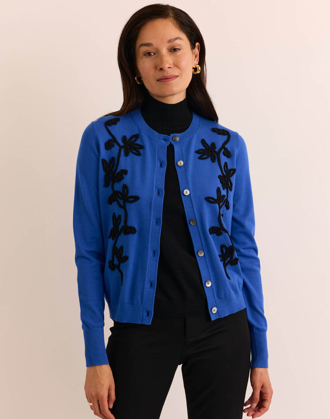 Kaylee Long Sleeve Embroidery Cardigan