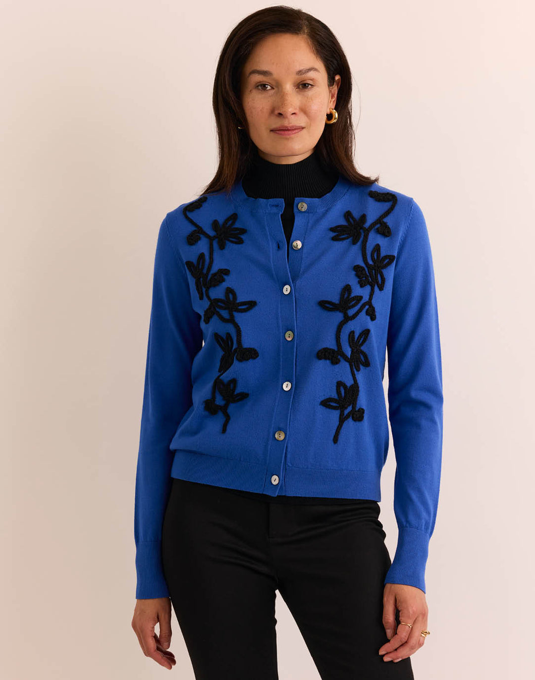 Kaylee Long Sleeve Embroidery Cardigan