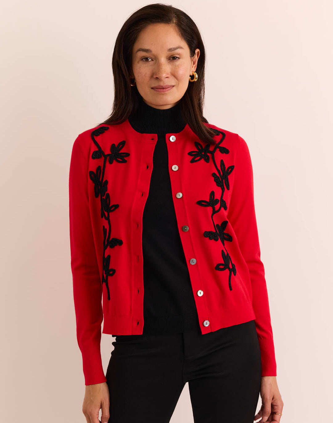 Kaylee Long Sleeve Embroidery Cardigan