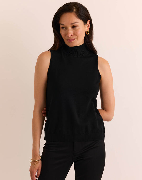 Joeann Sleeveless Mock Neck Tank