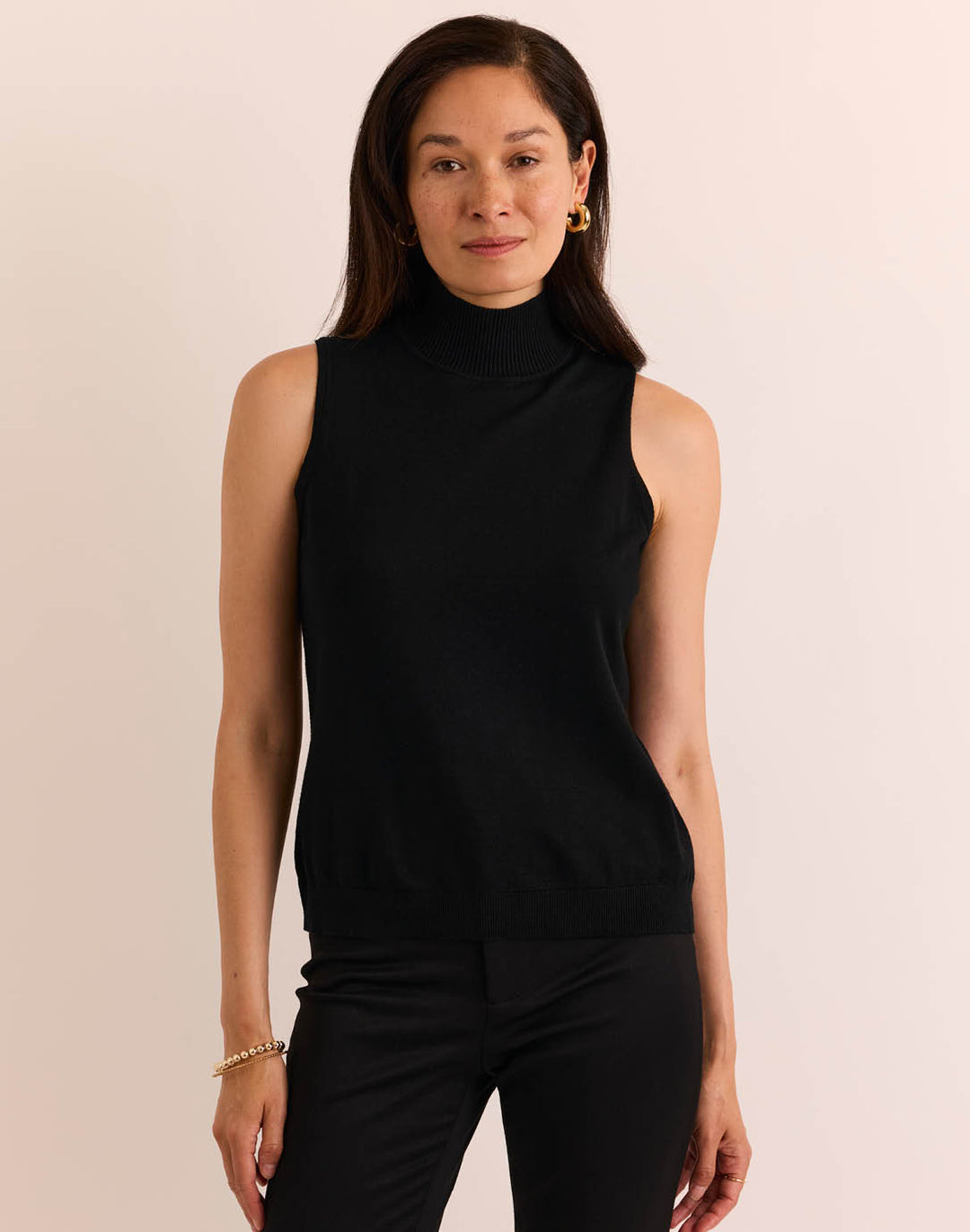 Joeann Sleeveless Mock Neck Tank