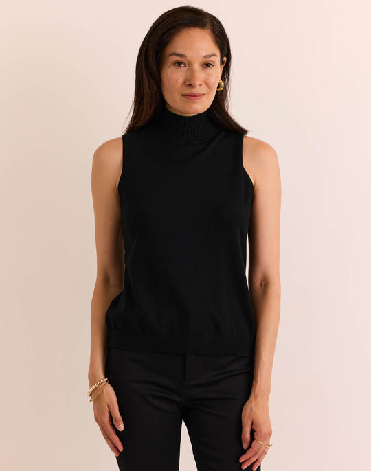 Joeann Sleeveless Mock Neck Tank