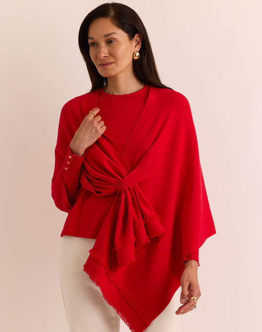 Mabel Tab Fringe Wrap