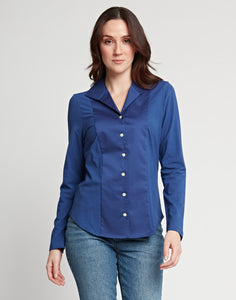 Donna Long Sleeve Wing Collar "T" Shirt