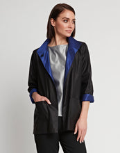 Load image into Gallery viewer, Constance Reversible Long Sleeve Silk Satin Blend Jacket