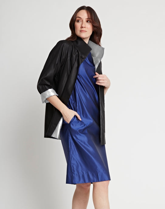 Constance Reversible Long Sleeve Silk Satin Blend Jacket