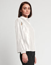 Load image into Gallery viewer, Daniela Long Sleeve Silk Blend Satin Shirt