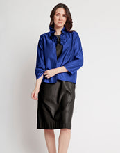 Load image into Gallery viewer, Sandra Reversible 3/4 Sleeve Silk Blend Satin Jacket